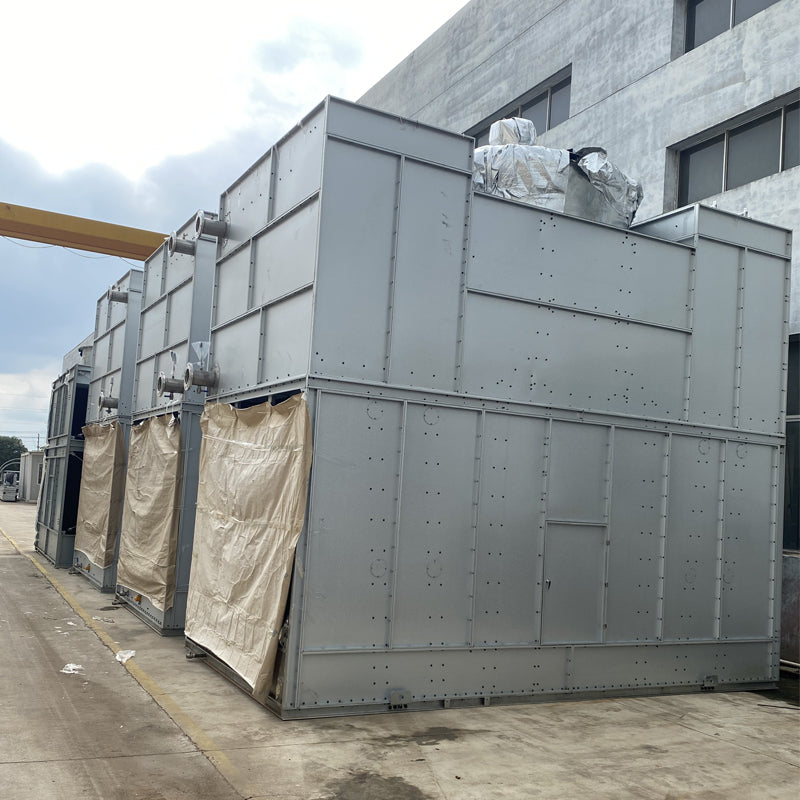 Composite flow closed cooling tower