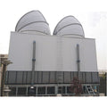 Reverse flow closed cooling tower
